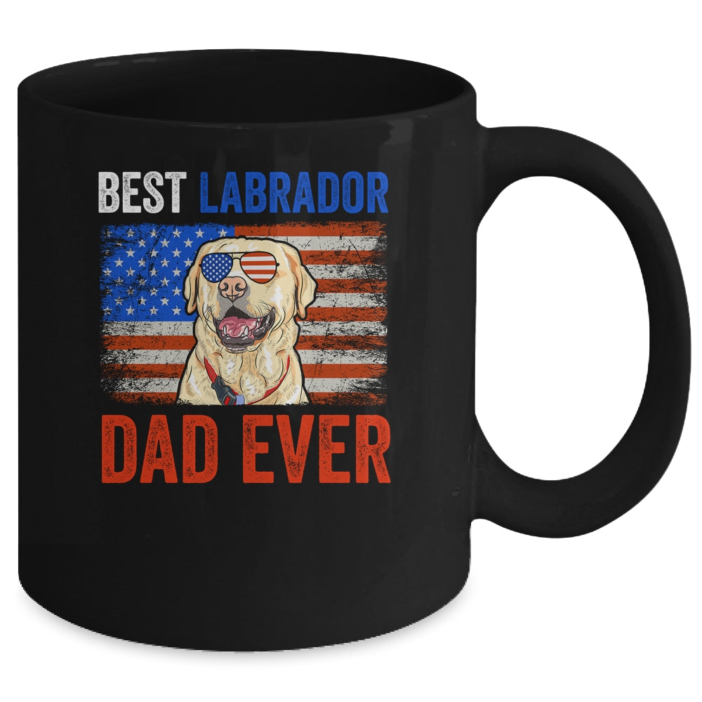 Best Labrador Dad Ever American Flag Fathers Day Mug | siriusteestore