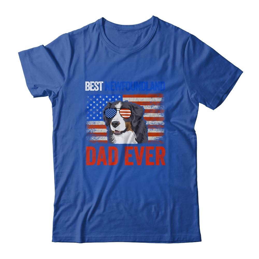 Best Newfoundland Dad Ever American Flag Fathers Day Shirt & Hoodie | Siriustee.com