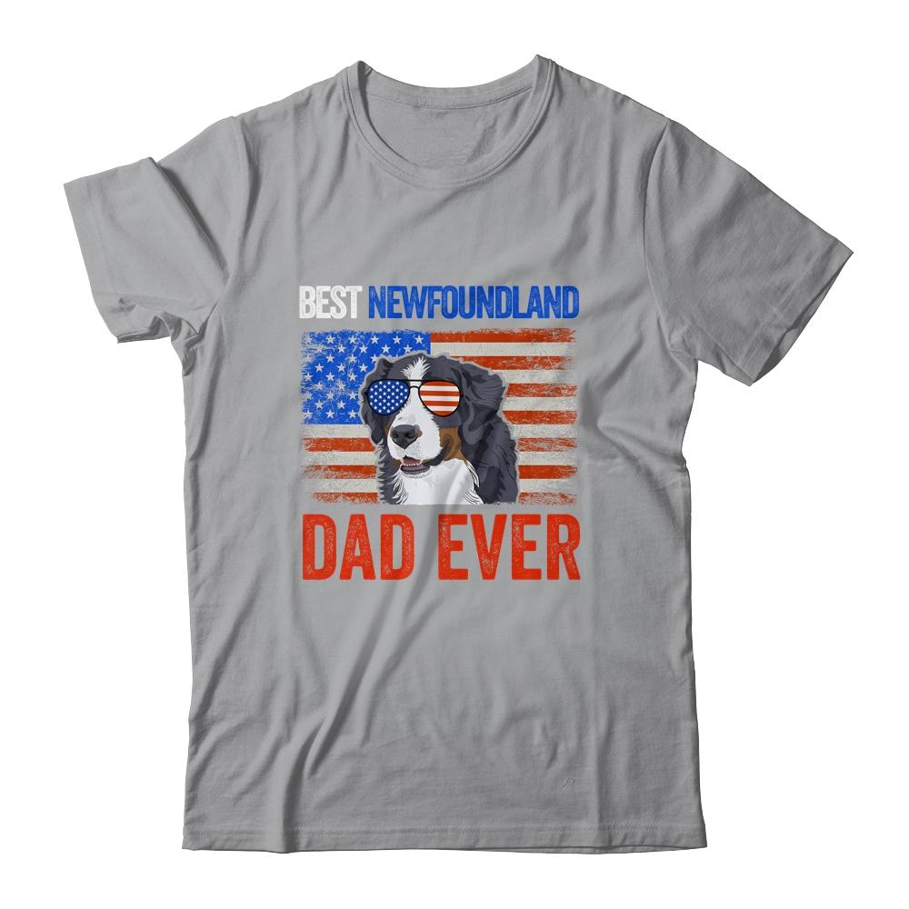 Best Newfoundland Dad Ever American Flag Fathers Day Shirt & Hoodie | Siriustee.com