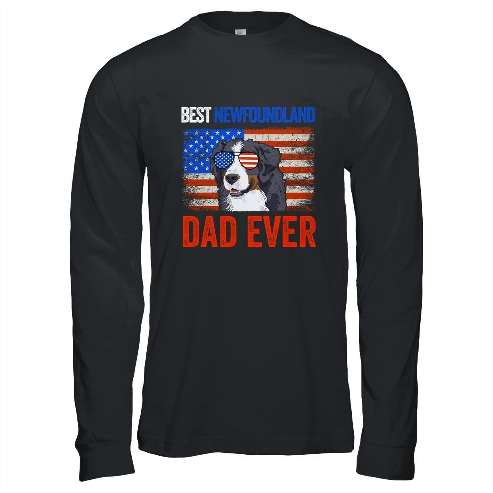 Best Newfoundland Dad Ever American Flag Fathers Day Shirt & Hoodie | Siriustee.com