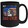 Best Newfoundland Dad Ever American Flag Fathers Day Mug | siriusteestore