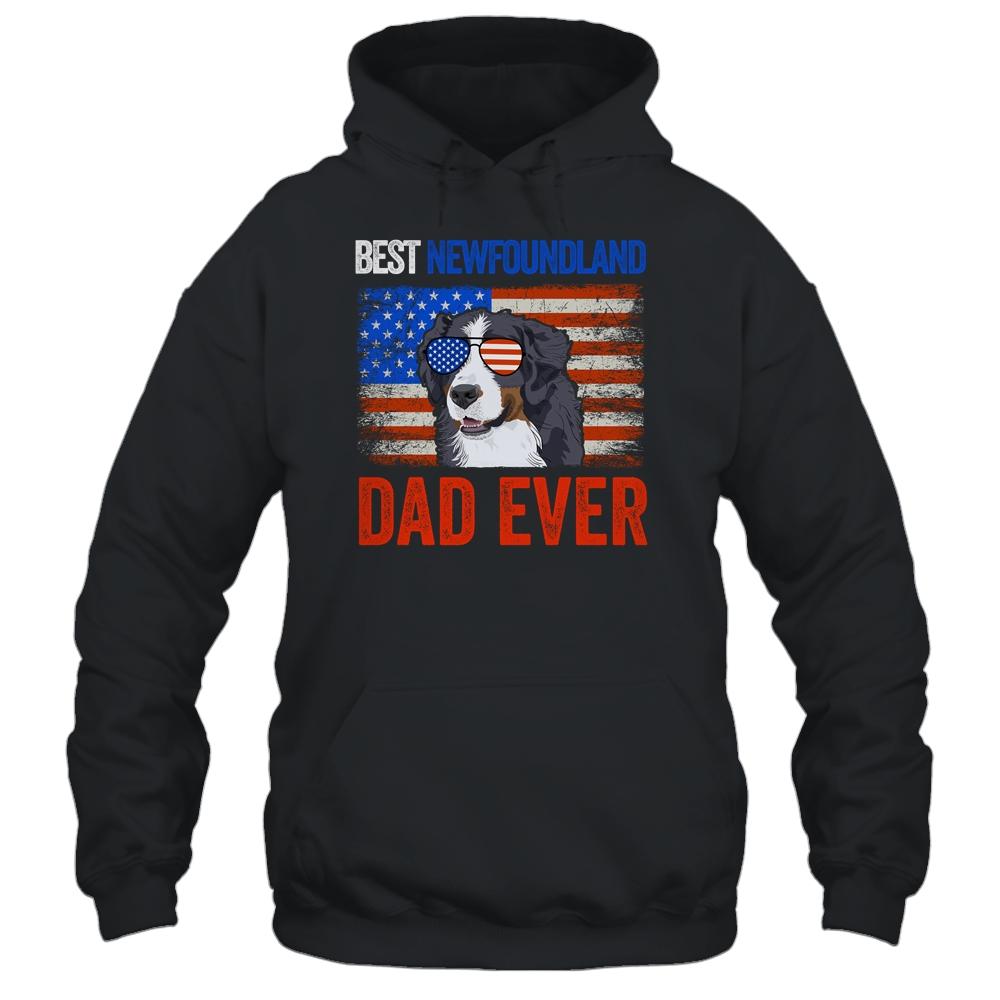 Best Newfoundland Dad Ever American Flag Fathers Day Shirt & Hoodie | Siriustee.com