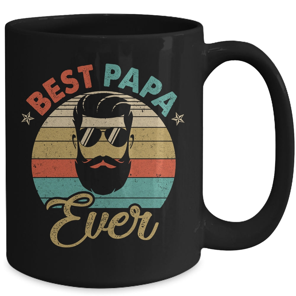 Best Papa Ever Fathers Day Birthday Beard Papa Dad Mug | siriusteestore