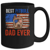 Best Pitbull Dad Ever American Flag Fathers Day Mug | siriusteestore