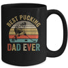 Best Pucking Dad Ever Funny Fathers Day Hockey Pun Mug | siriusteestore
