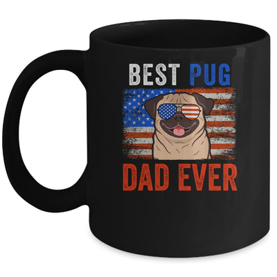 Best Pug Dad Ever American Flag Fathers Day Mug | siriusteestore
