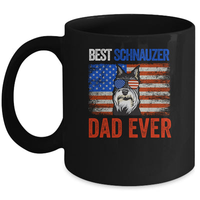 Best Schnauzer Dad Ever American Flag Fathers Day Mug | siriusteestore