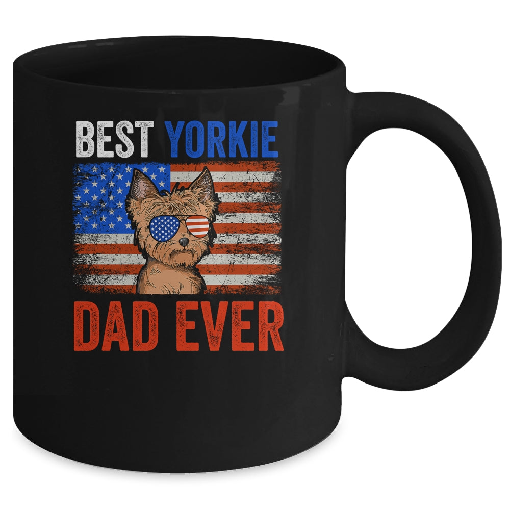 Best Yorkie Dad Ever American Flag Fathers Day Mug | siriusteestore
