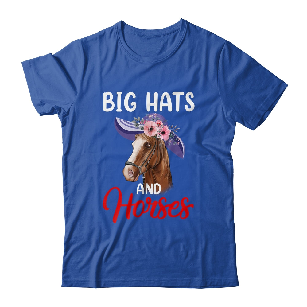 Big Hats And Horses Funny Horse Racing Kentucky Party Shirt & Tank Top | siriusteestore