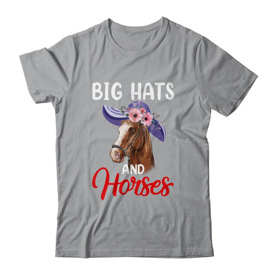Big Hats And Horses Funny Horse Racing Kentucky Party Shirt & Tank Top | siriusteestore
