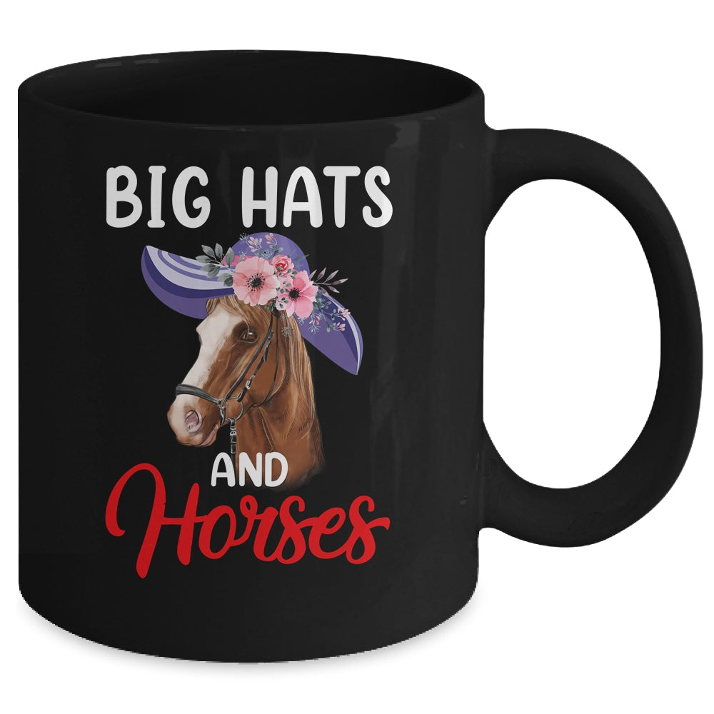 Big Hats And Horses Funny Horse Racing Kentucky Party Mug | siriusteestore