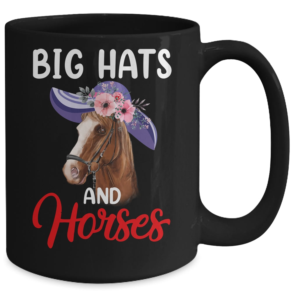 Big Hats And Horses Funny Horse Racing Kentucky Party Mug | siriusteestore