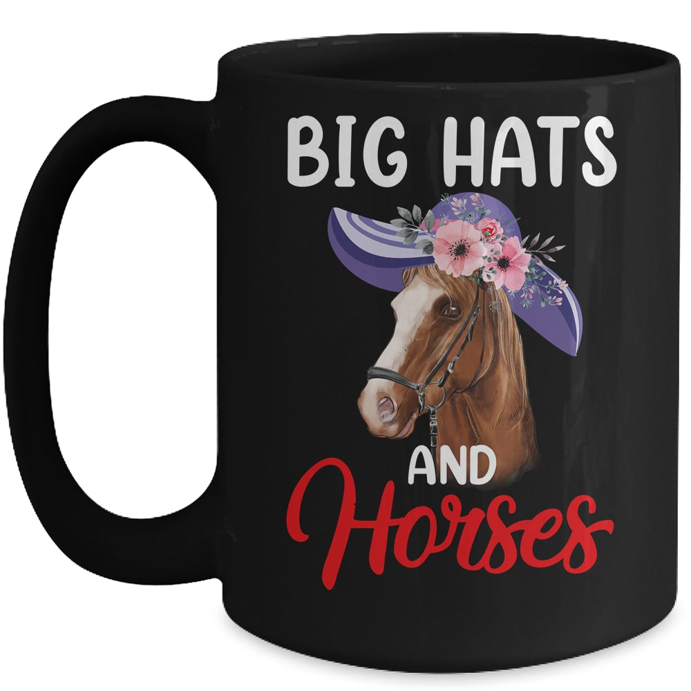 Big Hats And Horses Funny Horse Racing Kentucky Party Mug | siriusteestore