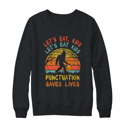 Bigfoot Halloween Trick Or Treat Lets Eat Kids Shirt & Sweatshirt | siriusteestore