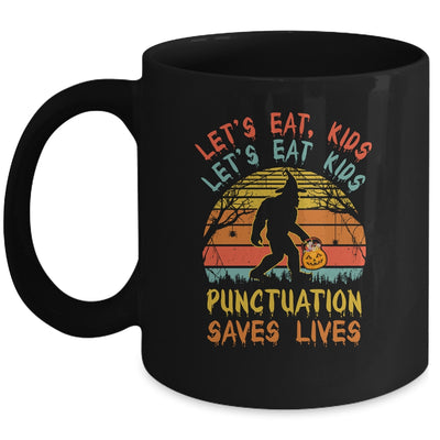 Bigfoot Halloween Trick Or Treat Lets Eat Kids Mug | siriusteestore