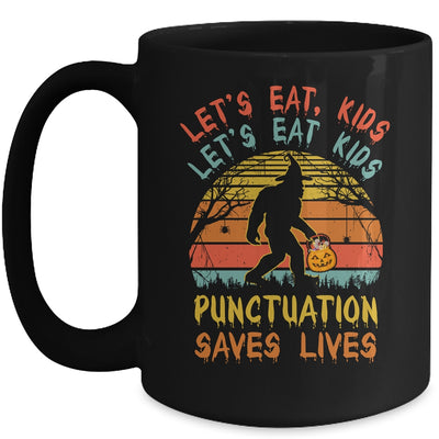 Bigfoot Halloween Trick Or Treat Lets Eat Kids Mug | siriusteestore