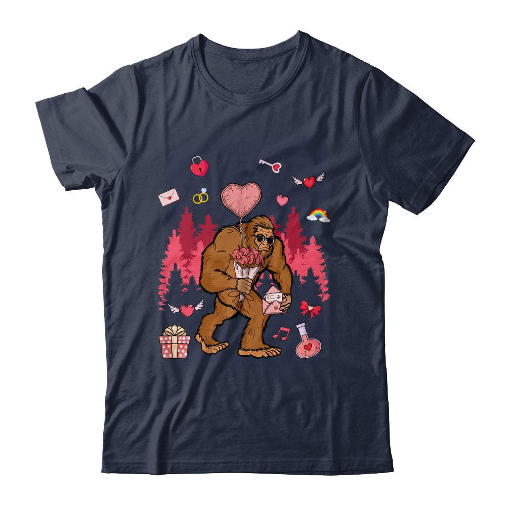 Bigfoot Heart Valentines Day Boys Men Love Sasquatch Believe Shirt & Hoodie | siriusteestore