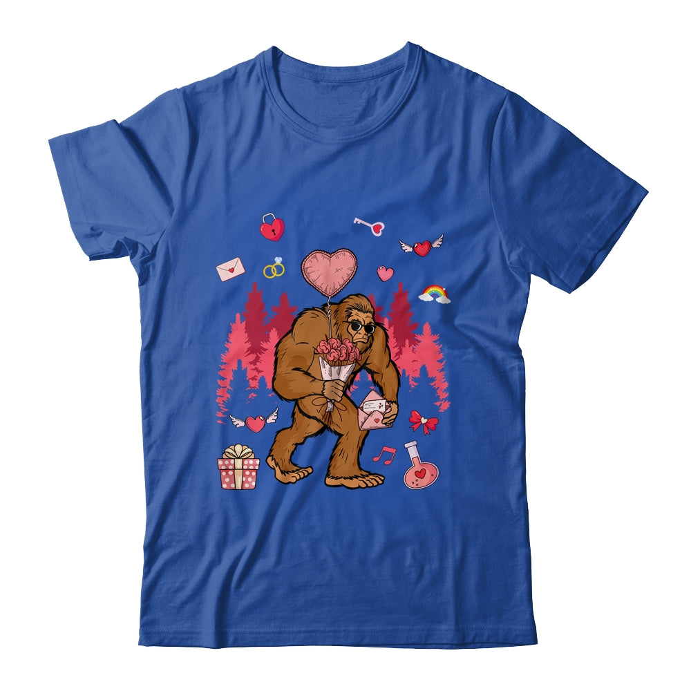 Bigfoot Heart Valentines Day Boys Men Love Sasquatch Believe Shirt & Hoodie | siriusteestore