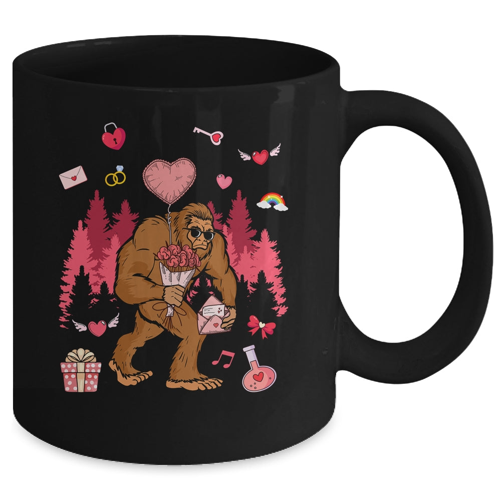 Bigfoot Heart Valentines Day Boys Men Love Sasquatch Believe Mug | siriusteestore