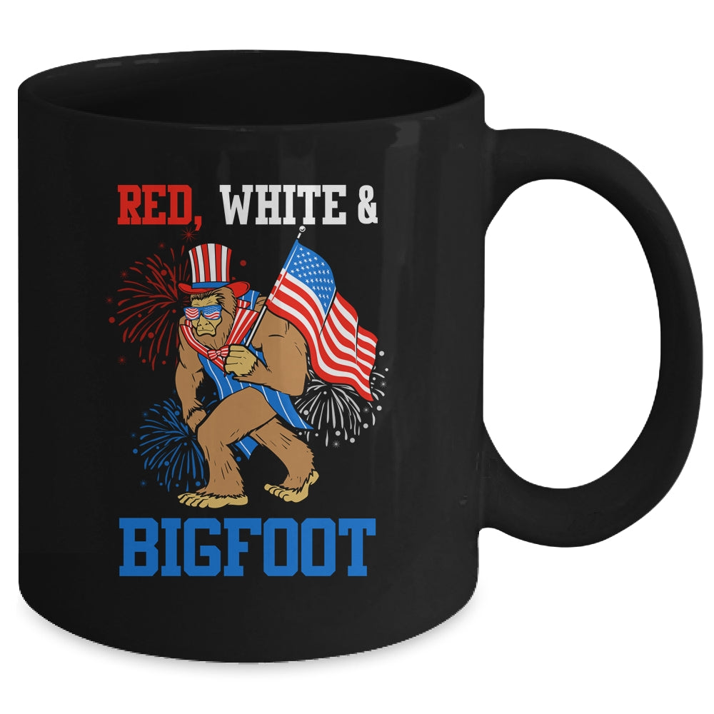 Bigfoot Patriotic 4th Of July Fireworks America Sasquatch Mug | siriusteestore