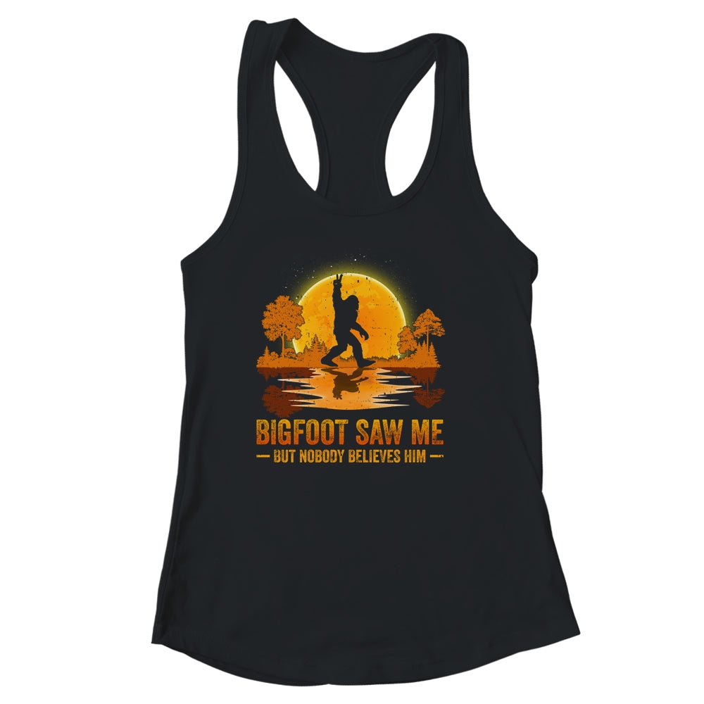 Bigfoot Saw Me But Nobody Believes Him Bigfoot Night Stroll Shirt & Tank Top | siriusteestore
