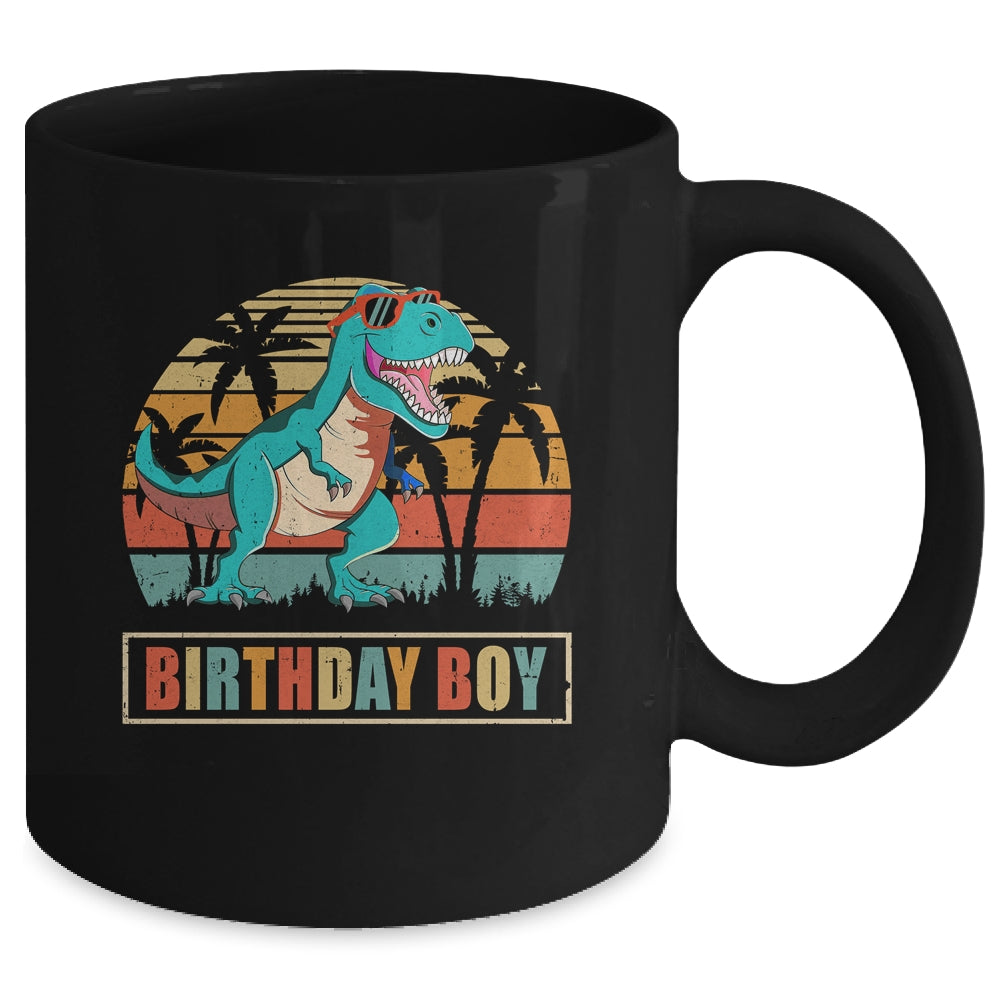 Birthday Boy Dino T Rex Dinosaur Boys Kids Matching Family Mug | siriusteestore