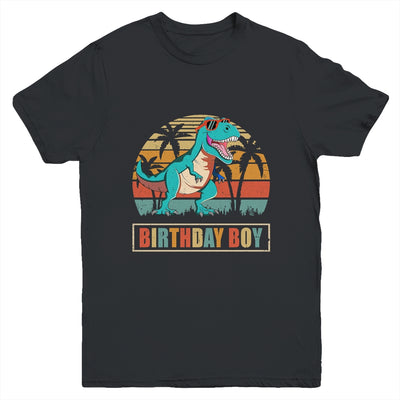 Birthday Boy Dino T Rex Dinosaur Boys Kids Matching Family Youth Shirt | siriusteestore