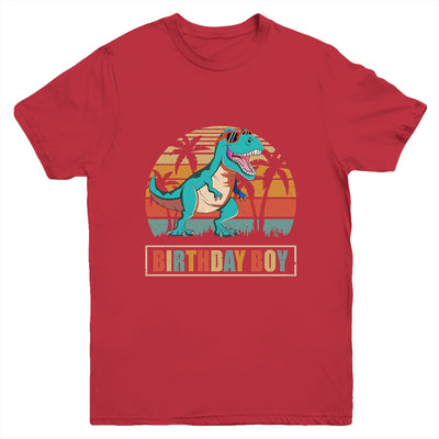 Birthday Boy Dino T Rex Dinosaur Boys Kids Matching Family Youth Shirt | siriusteestore
