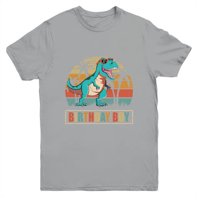 Birthday Boy Dino T Rex Dinosaur Boys Kids Matching Family Youth Shirt | siriusteestore