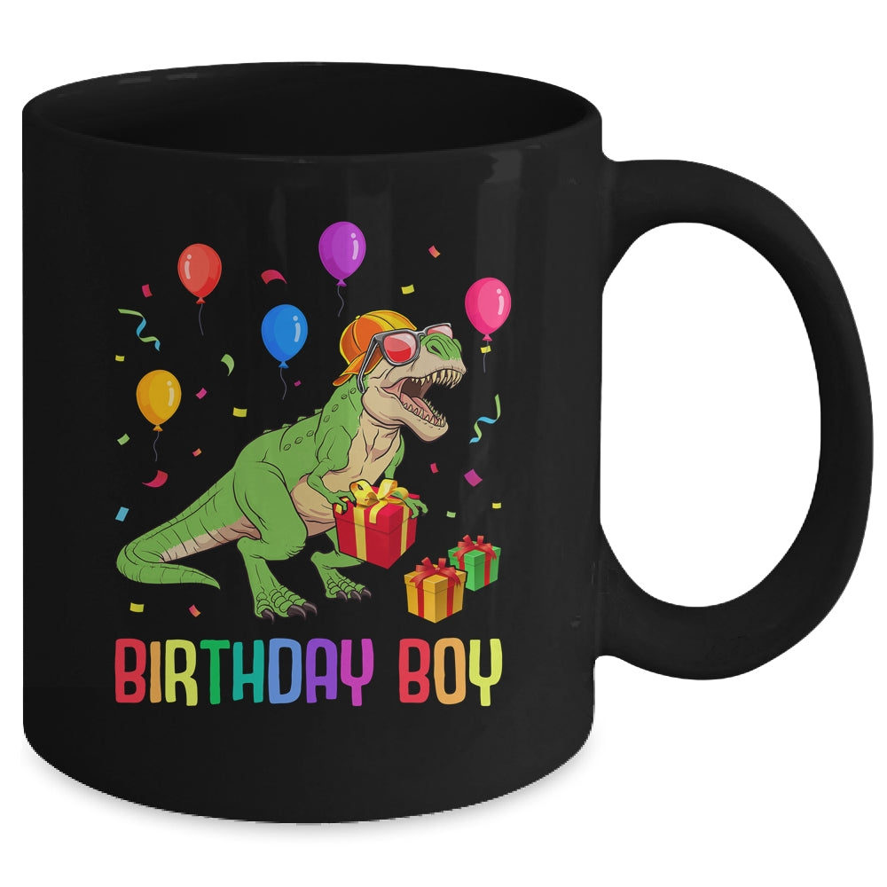 Birthday Boy Dino T Rex Dinosaur Boys Matching Family Mug | siriusteestore