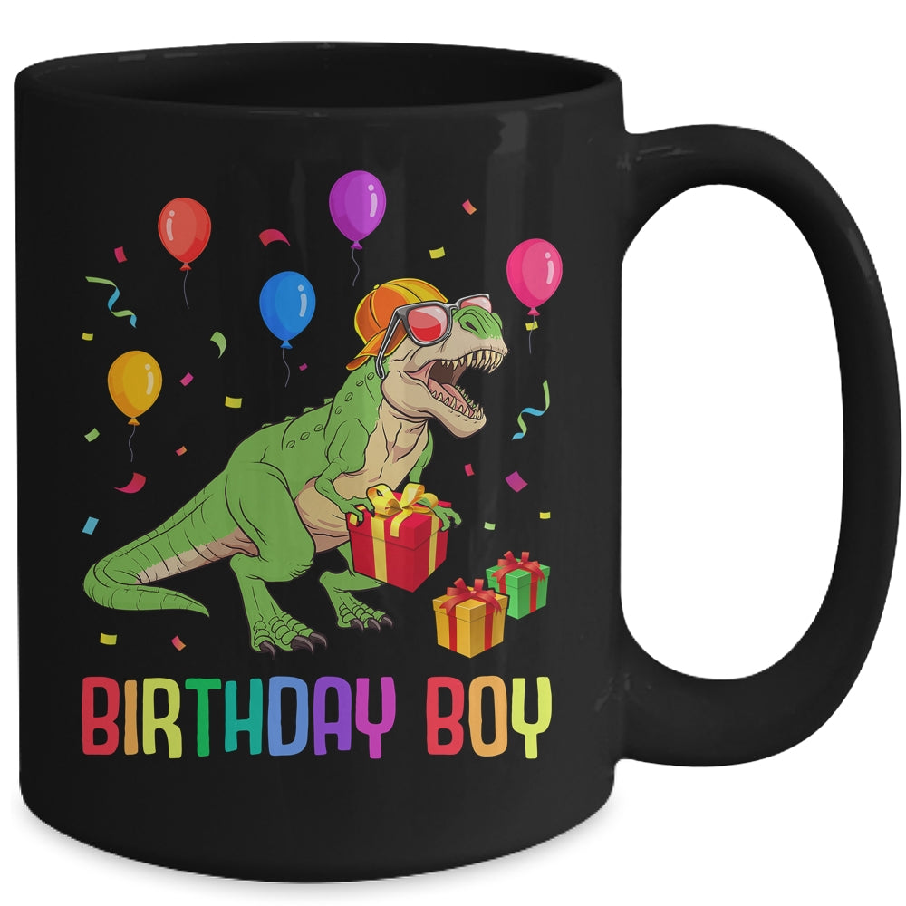 Birthday Boy Dino T Rex Dinosaur Boys Matching Family Mug | siriusteestore