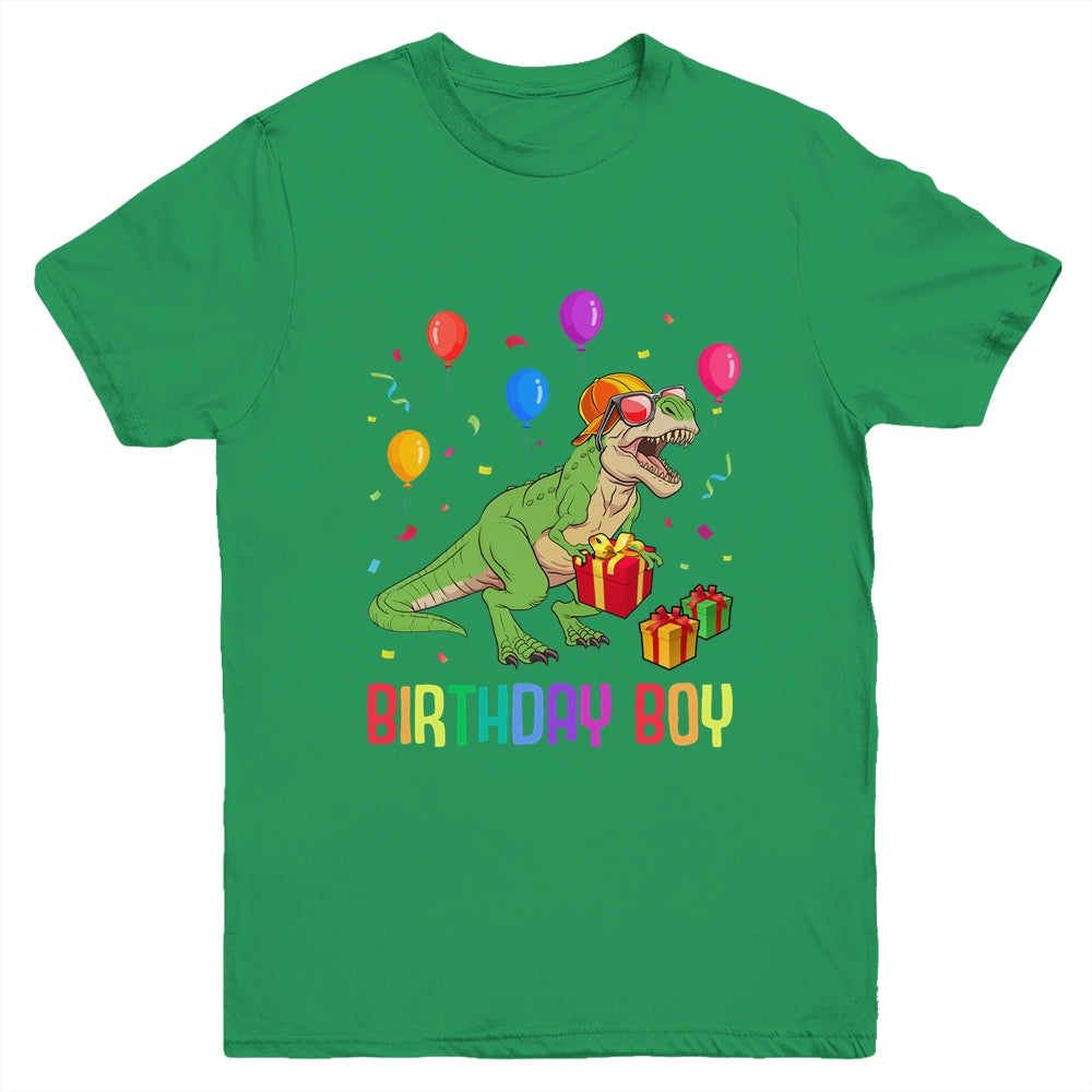 Birthday Boy Dino T Rex Dinosaur Boys Matching Family Youth Shirt | siriusteestore