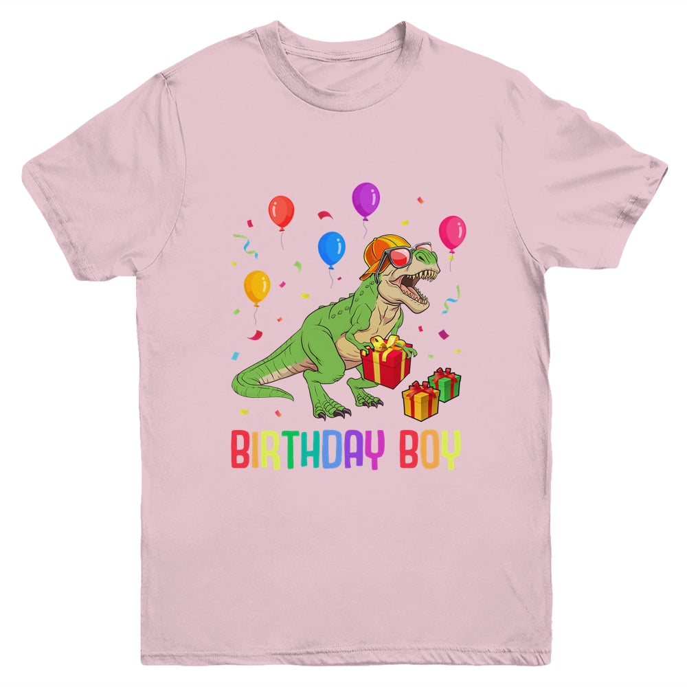 Birthday Boy Dino T Rex Dinosaur Boys Matching Family Youth Shirt | siriusteestore