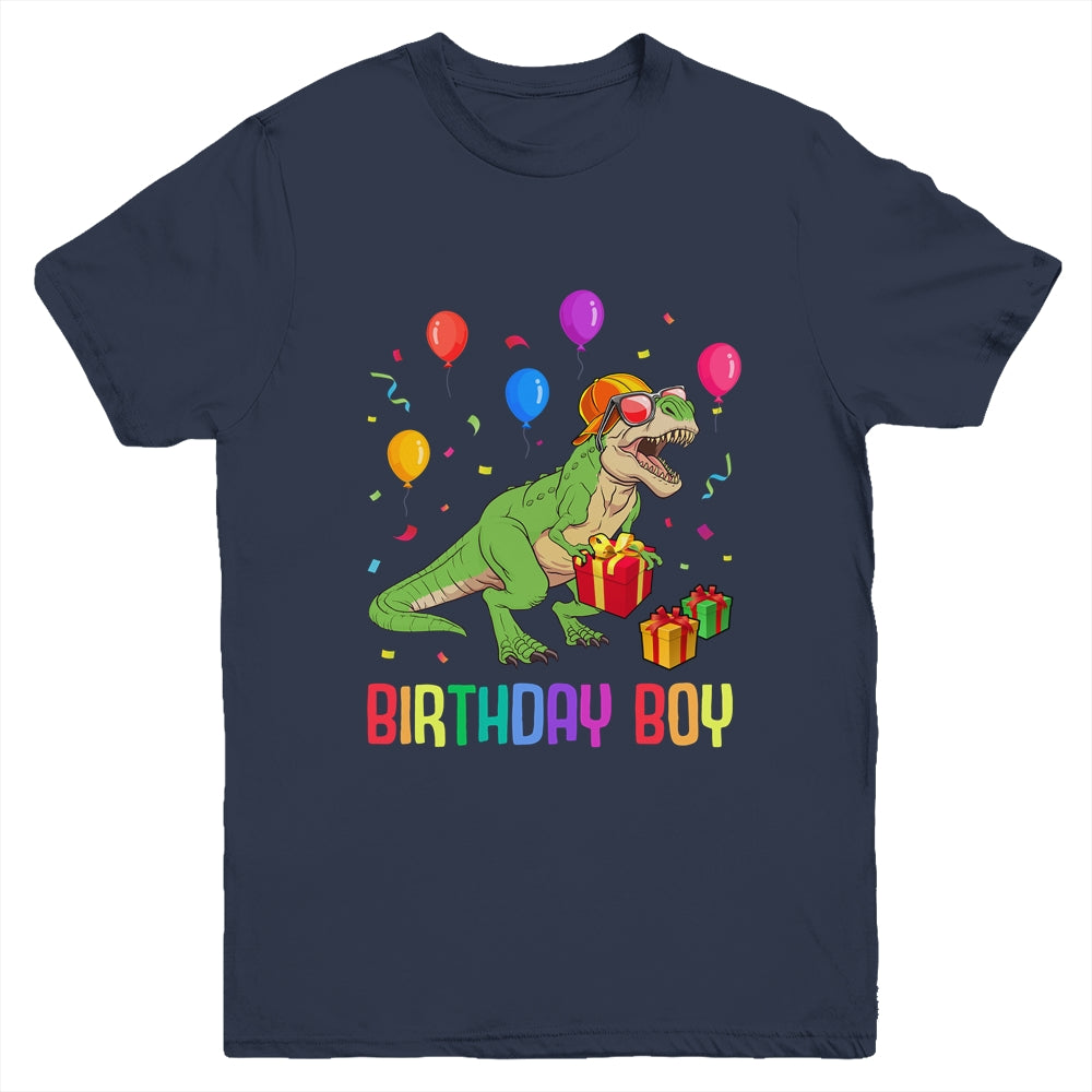 Birthday Boy Dino T Rex Dinosaur Boys Matching Family Youth Shirt | siriusteestore