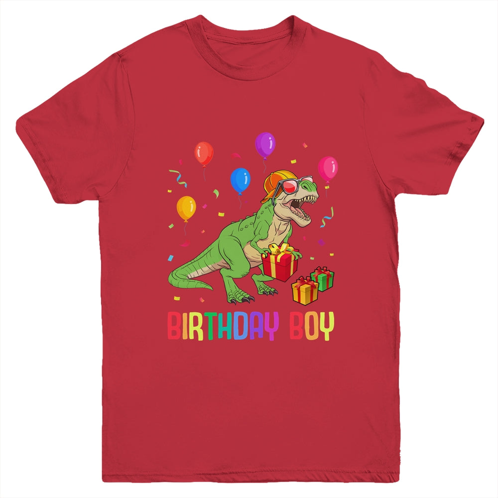 Birthday Boy Dino T Rex Dinosaur Boys Matching Family Youth Shirt | siriusteestore