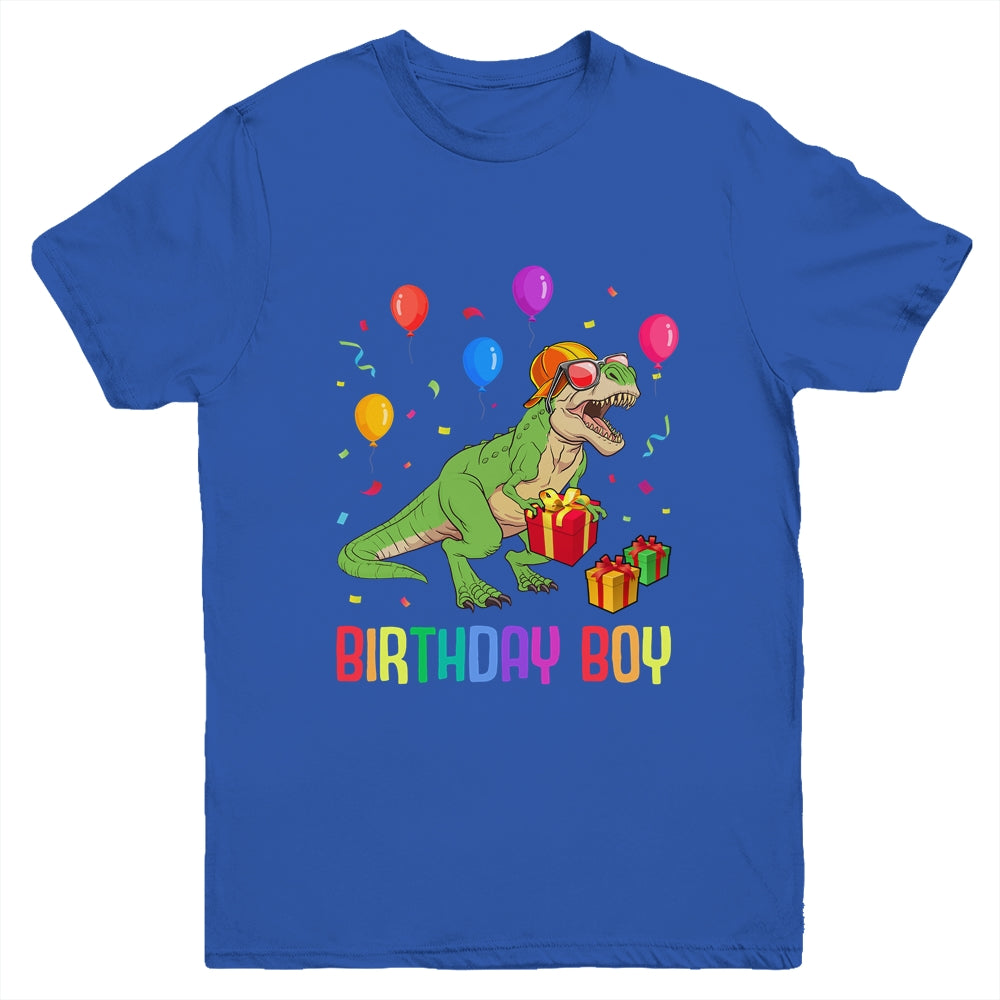 Birthday Boy Dino T Rex Dinosaur Boys Matching Family Youth Shirt | siriusteestore