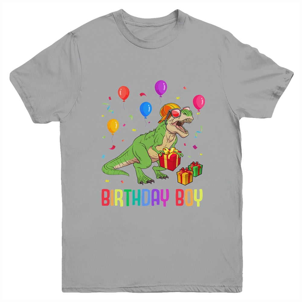 Birthday Boy Dino T Rex Dinosaur Boys Matching Family Youth Shirt | siriusteestore