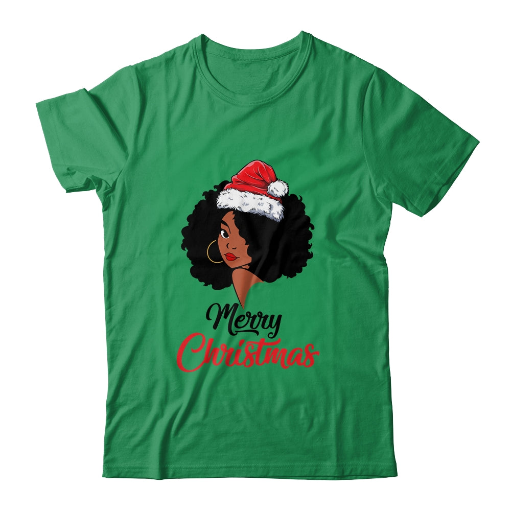 Black African American Santa Xmas Christmas Melanin Women Shirt & Sweatshirt | siriusteestore