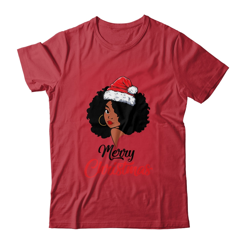 Black African American Santa Xmas Christmas Melanin Women Shirt & Sweatshirt | siriusteestore