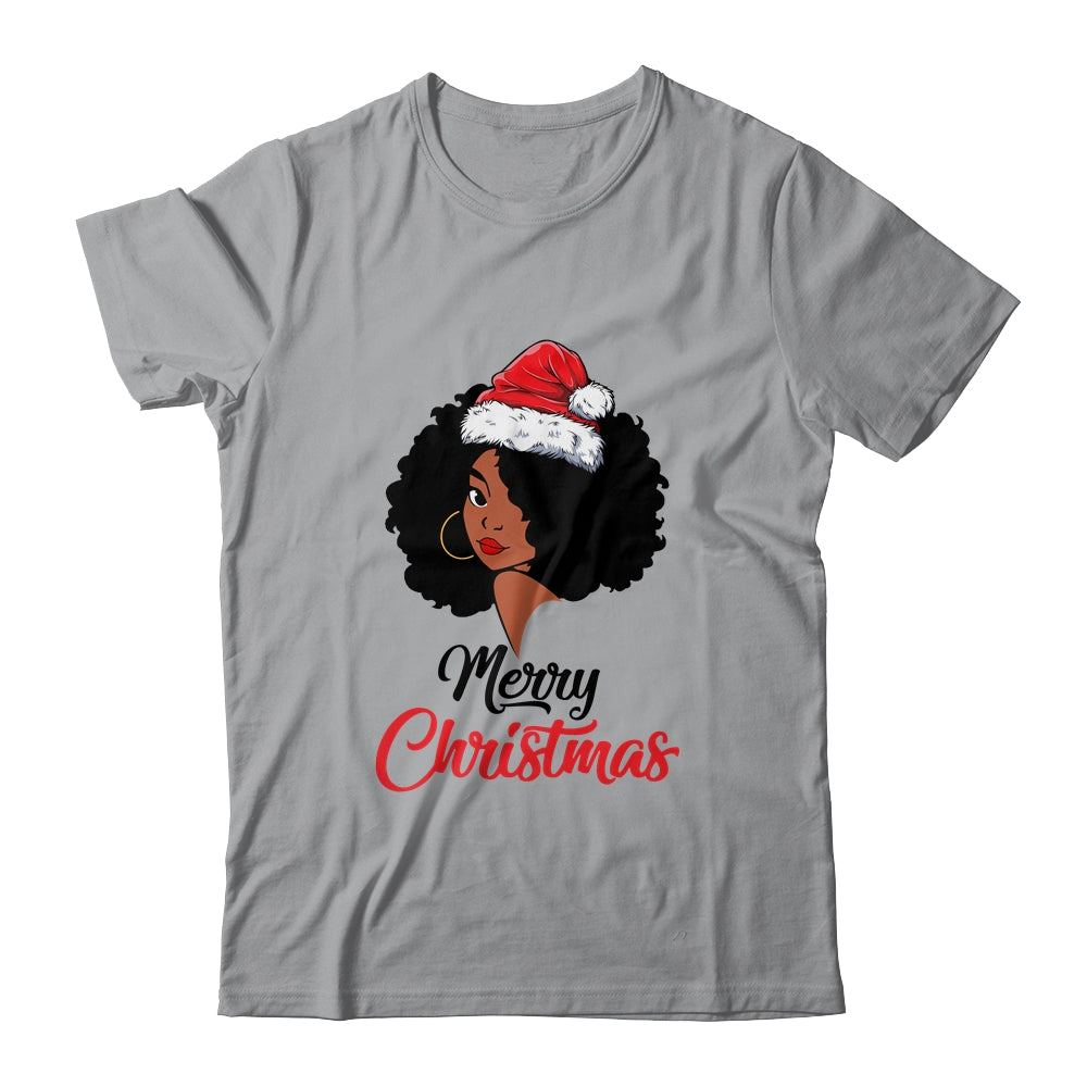 Black African American Santa Xmas Christmas Melanin Women Shirt & Sweatshirt | siriusteestore
