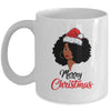 Black African American Santa Xmas Christmas Melanin Women Mug | siriusteestore