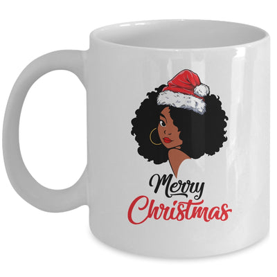 Black African American Santa Xmas Christmas Melanin Women Mug | siriusteestore
