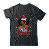 Black African Girl American Melanin Christmas Santa Hat Xmas Shirt & Sweatshirt | siriusteestore