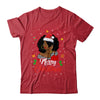 Black African Girl American Melanin Christmas Santa Hat Xmas Shirt & Sweatshirt | siriusteestore