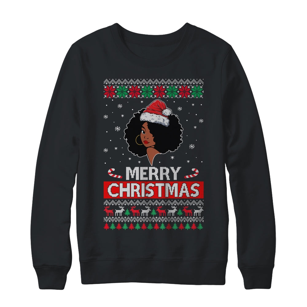 Black Girl Ugly Merry Christmas African American Woman Shirt & Sweatshirt | siriusteestore