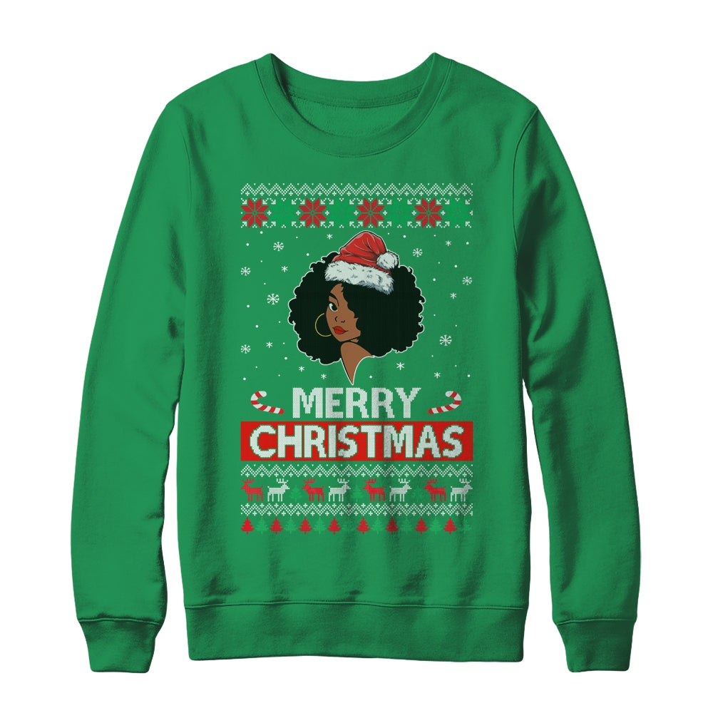 Black Girl Ugly Merry Christmas African American Woman Shirt & Sweatshirt | siriusteestore