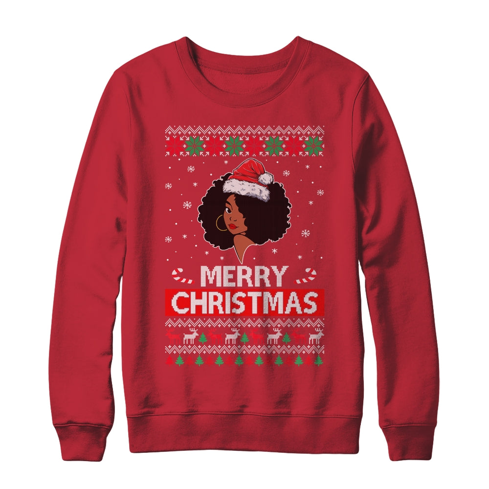 Black Girl Ugly Merry Christmas African American Woman Shirt & Sweatshirt | siriusteestore