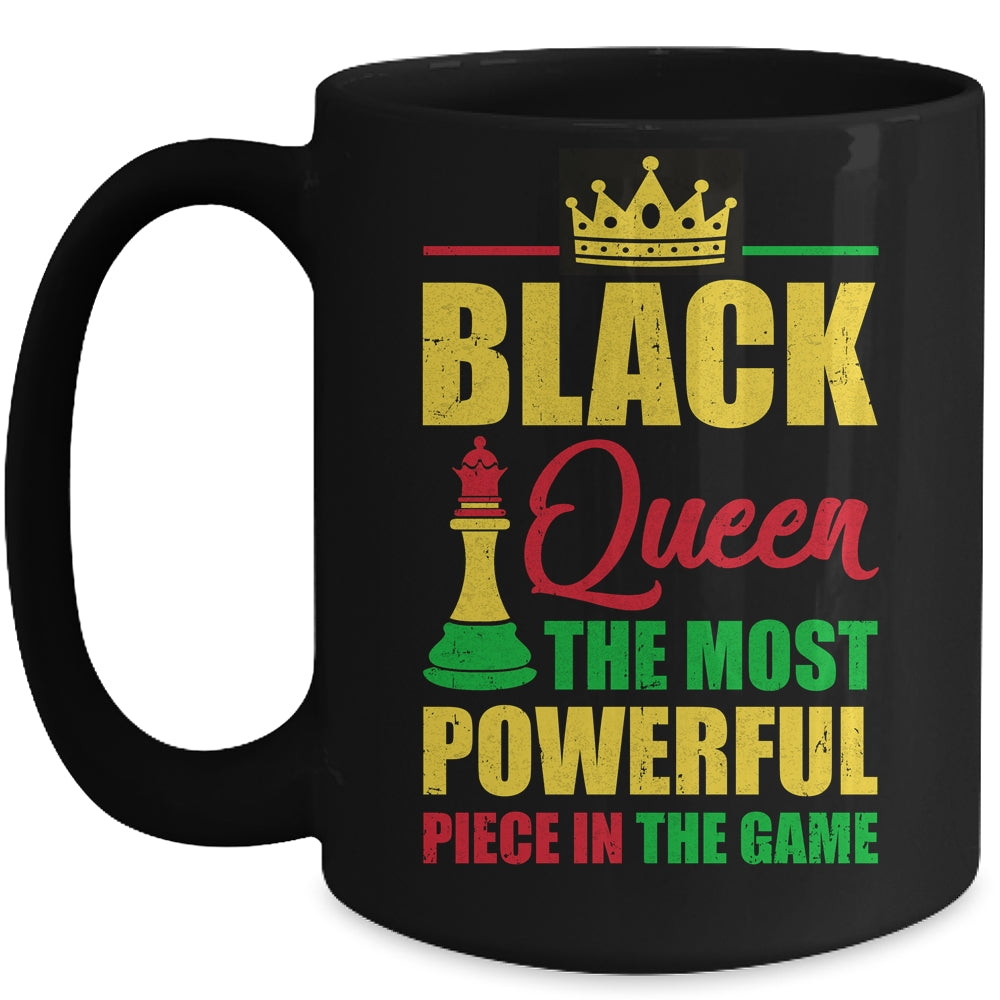 Black Queen The Most Powerful Piece In The Game Black Pride Mug | siriusteestore