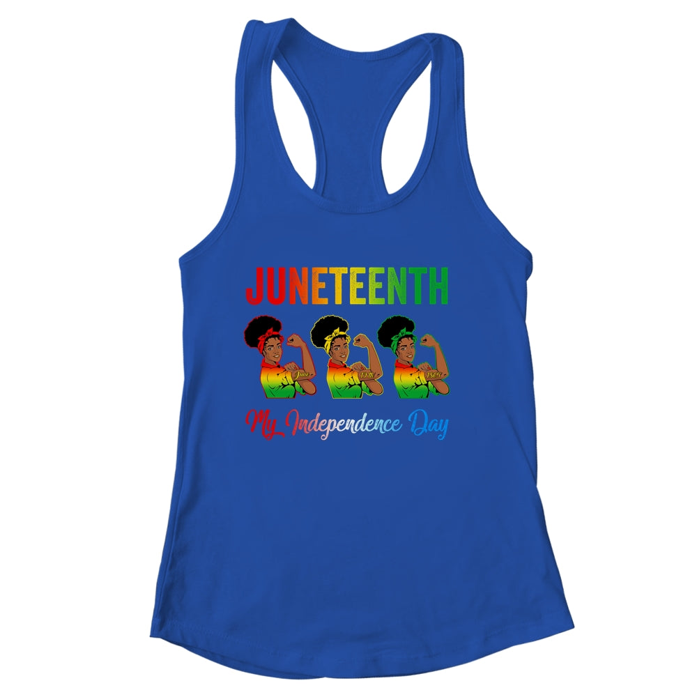 Black Women Free Juneteenth Is My Independence Day Shirt & Tank Top | siriusteestore