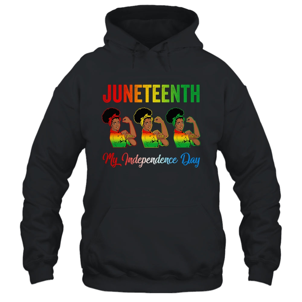 Black Women Free Juneteenth Is My Independence Day Shirt & Tank Top | siriusteestore